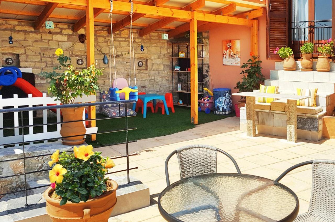 Villa Sunset With Stunning Sea View, Kids Area And Hammocks On Roof Terrace Agia Triada Luaran gambar