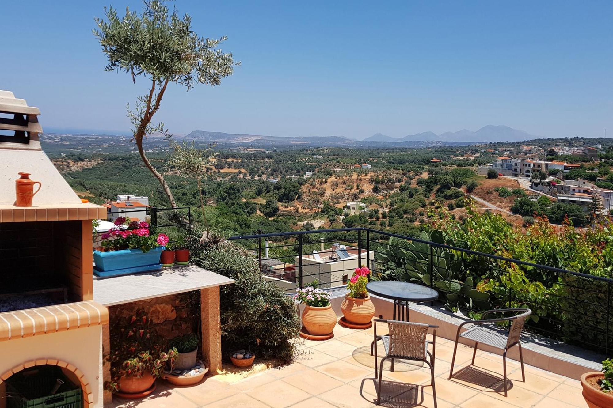 Villa Sunset With Stunning Sea View, Kids Area And Hammocks On Roof Terrace Agia Triada Luaran gambar